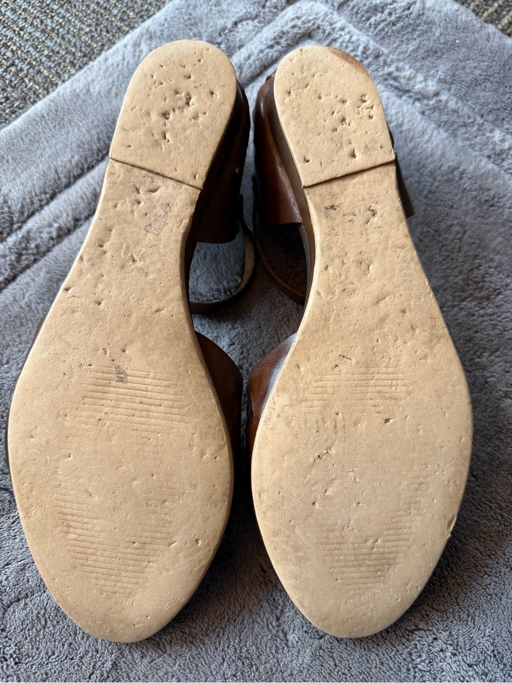 Sundance Brown Laser-Cut Peep-Toe flat Ankle Strap Sandals. 40 made in Italy. - Picture 10 of 16